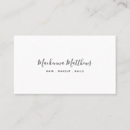 Modernes Drehbuch White Hair Stylist Salon Visitenkarte