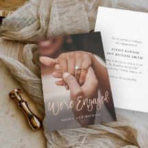 Modernes Drehbuch Wir sind eine Verlobte Foto-Enga