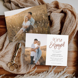 Modernes Drehbuch Wir sind eine Verlobte Foto-Enga Einladung