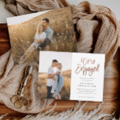 Modernes Drehbuch Wir sind eine Verlobte Foto-Enga Einladung