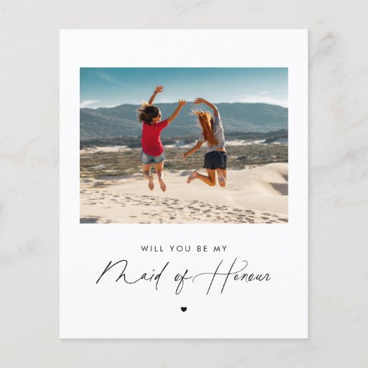 Modernes Drehbuch wird mein Trauzeugin-Foto sein (Vorderseite)