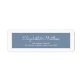 Modernes Drehbuch zur Frame-Rücksendeadresse (Vorne)