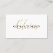 Modernes Drehbuchlogo - minimaler beruflicher Name Visitenkarte (Vorderseite)