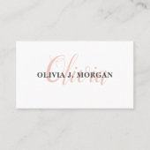 Modernes Drehbuchlogo - minimaler beruflicher Name Visitenkarte (Vorderseite)