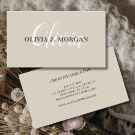 Modernes Drehbuchlogo - minimaler beruflicher Name Visitenkarte