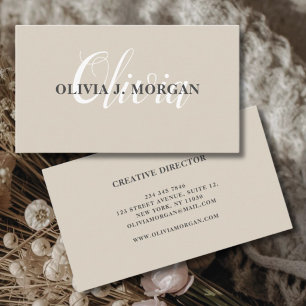 Modernes Drehbuchlogo - minimaler beruflicher Name Visitenkarte