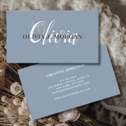 Modernes Drehbuchlogo - minimaler beruflicher Name Visitenkarte