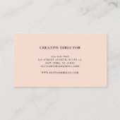 Modernes Drehbuchlogo - minimaler beruflicher Name Visitenkarte (Rückseite)