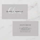 Modernes Drehbuchlogo - minimaler beruflicher Name Visitenkarte (Vorne/Hinten)