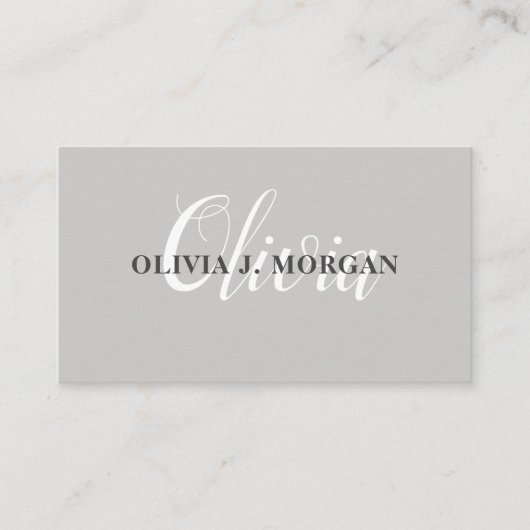 Modernes Drehbuchlogo - minimaler beruflicher Name Visitenkarte (Vorderseite)