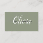 Modernes Drehbuchlogo - minimaler beruflicher Name Visitenkarte (Vorderseite)