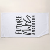 Modernes Drehbuchschreiben zukünftiger mrs-Verlobu Strandtuch (Vorderseite)