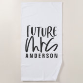 Modernes Drehbuchschreiben zukünftiger mrs-Verlobu Strandtuch (Vorderseite)