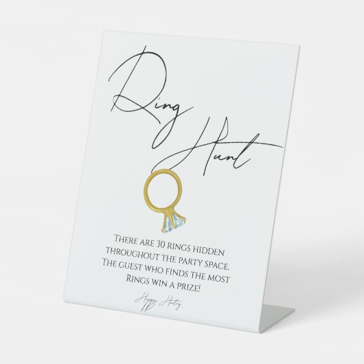 Modernes Drehbuchspiel-Brautparty Sockelschild (Vorderseite)