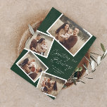 Modernes Drehfoto Collage Religiöse Weihnachten<br><div class="desc">Moderne Script Foto Collage Religious Weihnachtskarte mit zusätzlicher Nachricht von der Familie auf der Rückseite. Klicken Sie auf die Schaltfläche Personalisieren,  um dieses Design mit Ihren Fotos und Text anzupassen.</div>