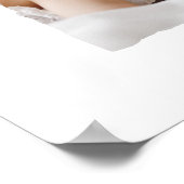 Modernes Drehkantenskript mit mehreren Fotos perso Poster (Ecke)