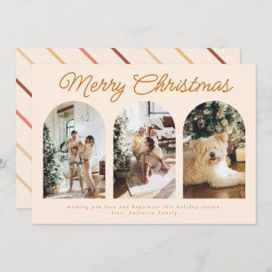 Modernes Drei-Arche-Foto Feiertagskarte