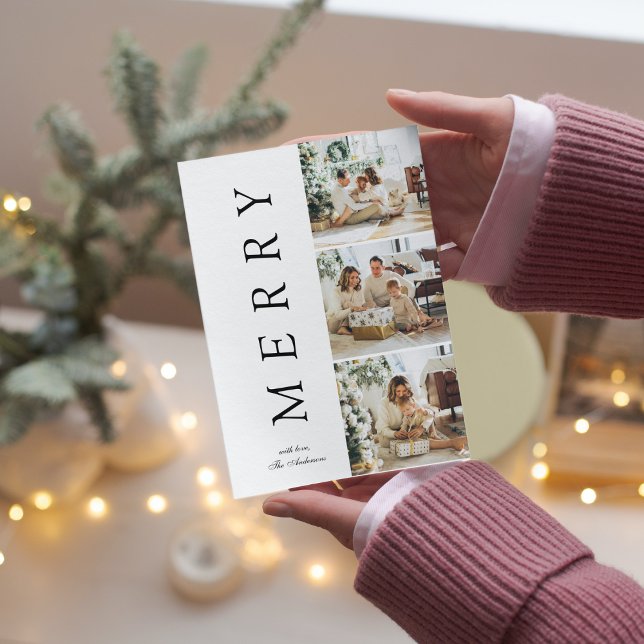 Modernes Drei-Familien-Foto | Merry (Von Creator hochgeladen)