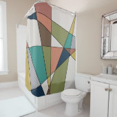 Modernes Dreieck aus der Mitte des Jahrhunderts Ab Duschvorhang (Beispiel)