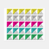 Modernes Dreieck Etiketten (Blatt)