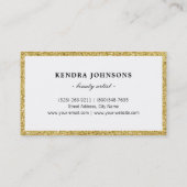 Modernes Dreieck mit Imitate Gold Glitzer Visitenkarte (Rückseite)