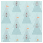 Modernes Dreieck-Muster-geometrischer Schneemann Stoff (Nahaufnahme)