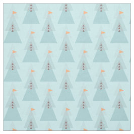 Modernes Dreieck-Muster-geometrischer Schneemann Stoff