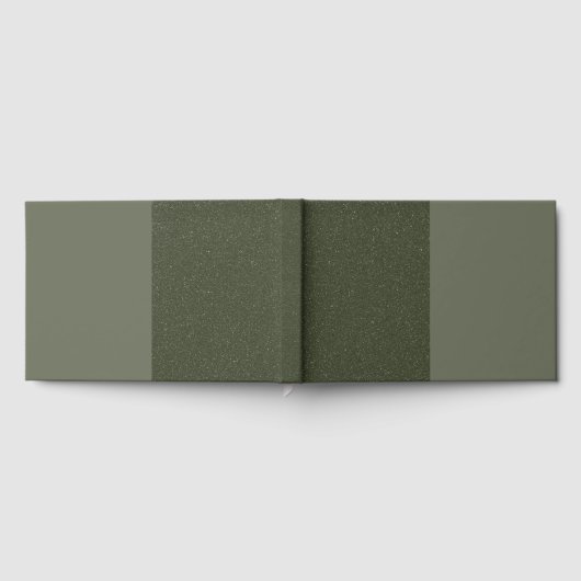 Modernes Dreimal Block Moss Green Guestbook Gästebuch (Voll)