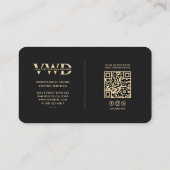 Modernes Drohnenbediener-Monogramm Elegantes Schwa Visitenkarte (Rückseite)