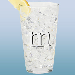 Modernes Drop-Shadow Monogramm, erster Fall Glas