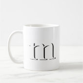 Modernes Drop-Shadow Monogramm, erster Fall Kaffeetasse (Links)