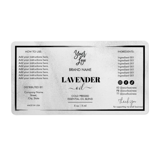 Modernes Dropper-Logo für Flaschen (Vorne)