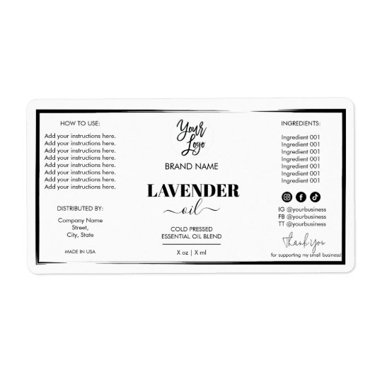 Modernes Dropper-Logo für Flaschen (Vorne)