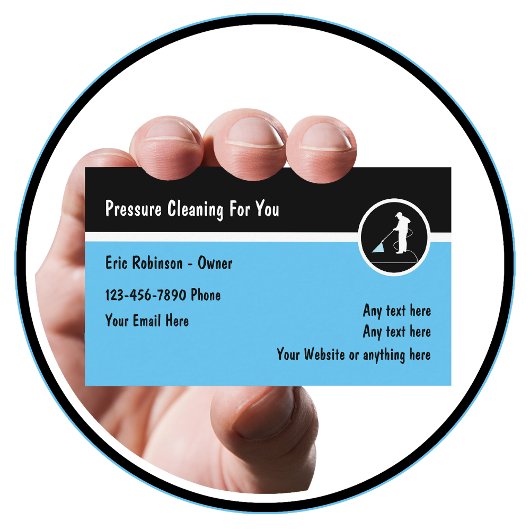 Modernes Druckwaschen und Reinigen Visitenkarte