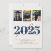 Modernes Dual-Foto 2025-Abschluss Einladung (Vorderseite)