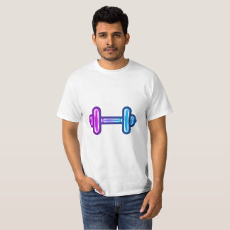 Modernes Dumbbell T-Shirt mit Farbverlauf