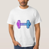 Modernes Dumbbell T-Shirt mit Farbverlauf (Vorderseite)