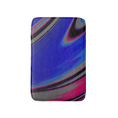 Modernes Dunkelblau-Grau-Magenta-Fraktal Swirl Badematte (Vorderseite Vertikal)