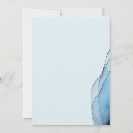 Modernes, dunkelblaues Brautparty Einladung (Rückseite)