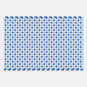 Modernes dunkelblaues geometrisches Metaballmuster Geschenkpapier Set (Vorderseite 3)