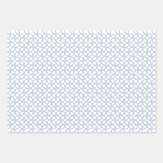 Modernes dunkelblaues geometrisches Metaballmuster Geschenkpapier Set (Vorderseite 2)