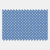 Modernes dunkelblaues geometrisches Metaballmuster Geschenkpapier Set (Vorderseite)