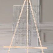 Modernes, dunkelblaues Mongram-Skript-Hochzeitssti Acrylschild