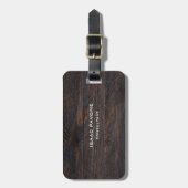 Modernes dunkelbraunes Holzdesign Beruflich Gepäckanhänger (Vorderseite vertikal)