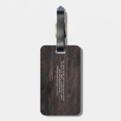 Modernes dunkelbraunes Holzdesign Beruflich Gepäckanhänger (Rückseite vertikal)