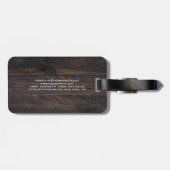 Modernes dunkelbraunes Holzdesign Beruflich Gepäckanhänger (Rückseite horizontal)