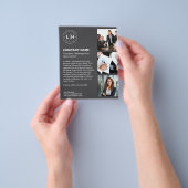 Modernes, dunkelgraues Foto für kundenspezifische  Flyer (Gruppe)