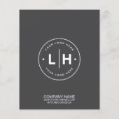 Modernes, dunkelgraues Foto für kundenspezifische  Flyer (Hinten)