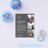 Modernes, dunkelgraues Foto für kundenspezifische  Flyer (Einzeln)