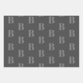 Modernes, dunkelgraues, individuelles Muster Geschenkpapier Set (Vorderseite 2)